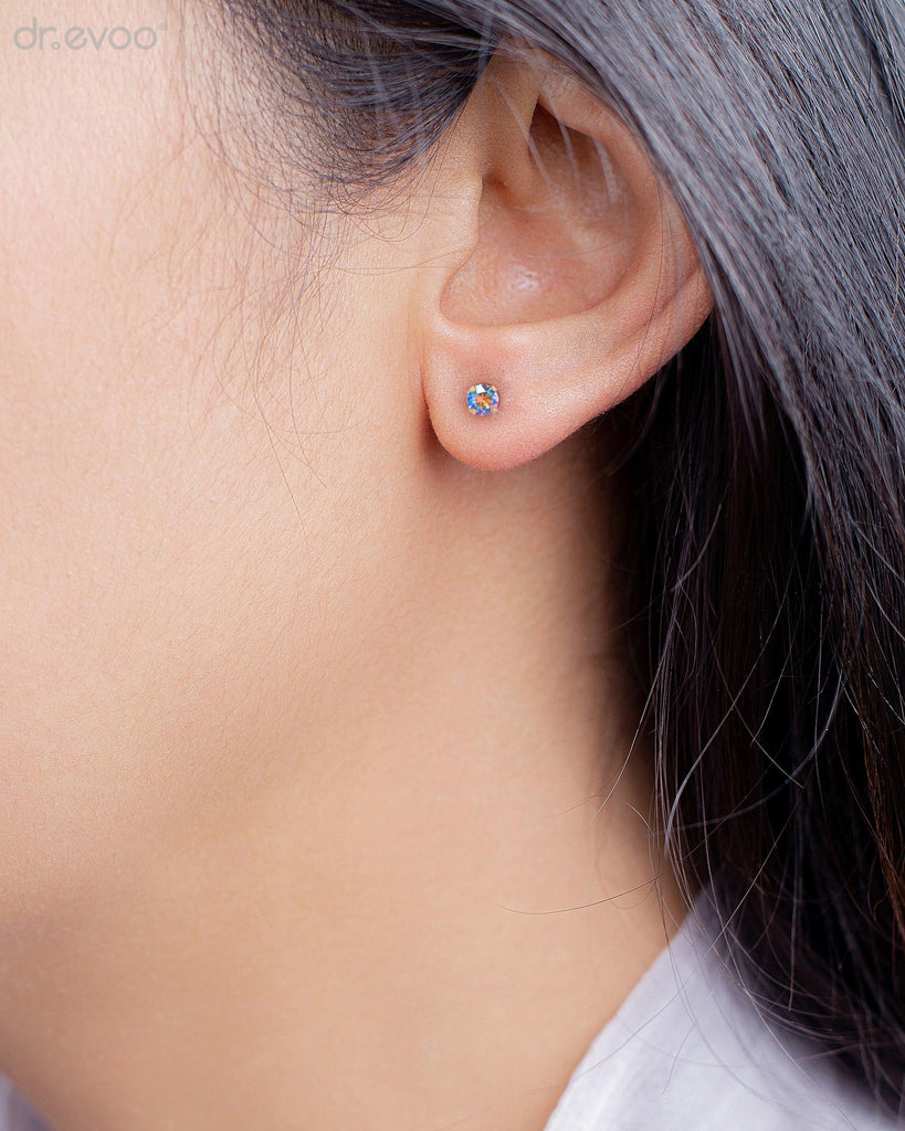 Tan Tiara Shimmer - 3mm GP - anting-anting by dr.evoo® - anak-anak, dewasa